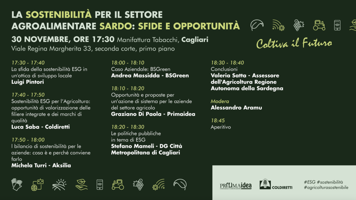La sostenibilità per il settore agroalimentare sardo: sfide e opportunità